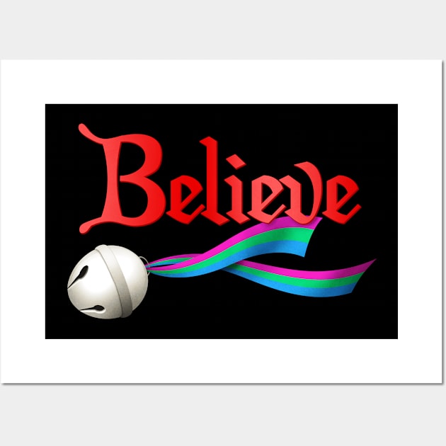 Believe Polysexual Pride Jingle Bell Wall Art by wheedesign